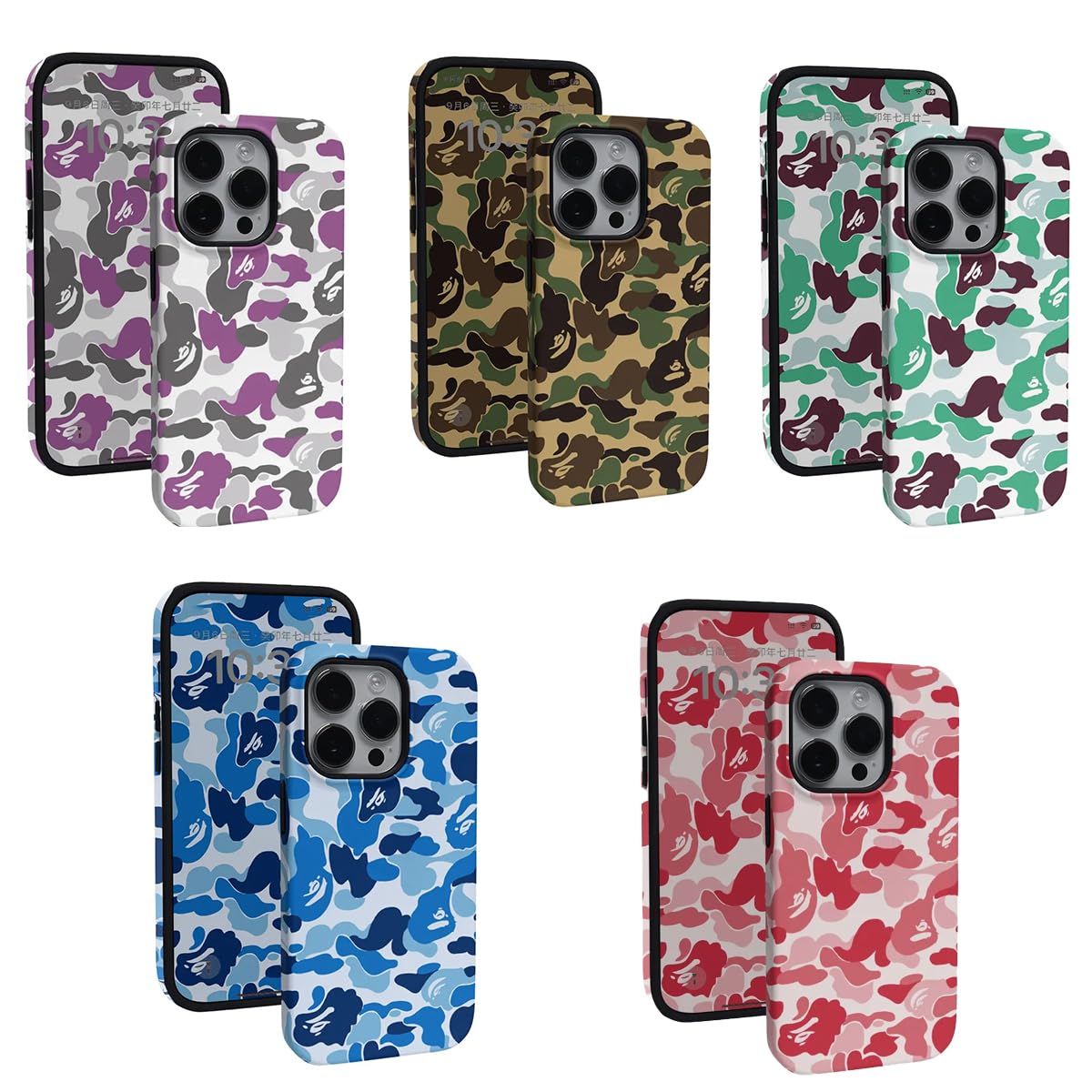 Amazon.co.jp: 迷彩 デザイン系 スマホケース猿人頭 エイプ iPhone17用